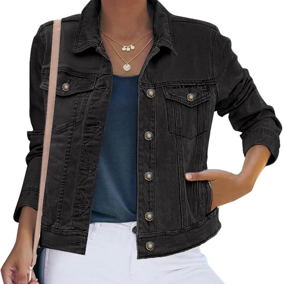 Amazon Jackets & Blazers - Black Faded Denim Jacket